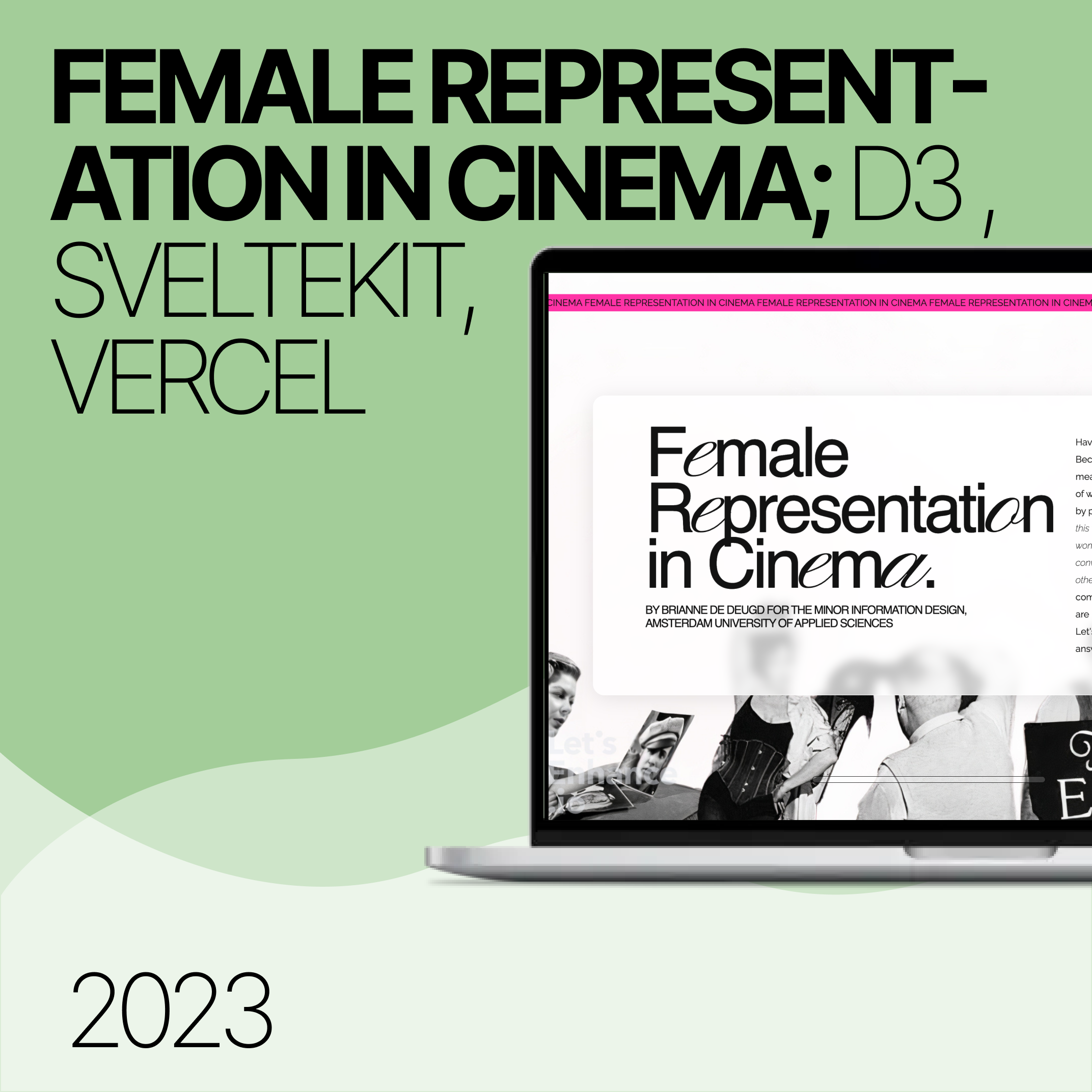 Female Representation in Cinema: D3, SvelteKit, Vercel